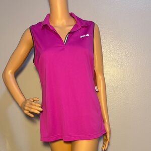 NWT FILA Women's Golf Performance Hot Magenta Pink Sleeveless Top
